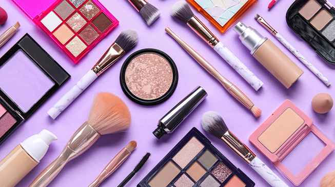 Premium skincare textures and cosmetics design details